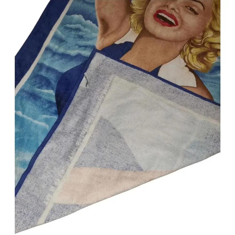 Vintage Marilyn Monroe Beach Towel 1995 Hilasal Cotton